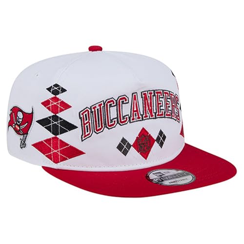 New Era Men's White Tampa Bay Buccaneers Argyle 19TWENTY Adjustable Hat