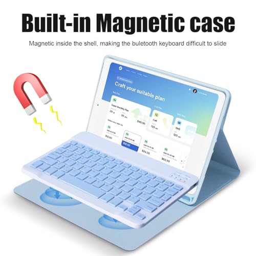 Funda con teclado para Samsung Galaxy Tab A9 Plus de 11 pulgadas 2023 con Bluetooth magnético 4