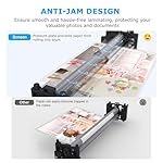 Laminator Machine, Bonsen 13 Inch Wide Thermal Laminator with Never Jam Technology, A3 Laminating Machine with 100 Laminating Sheets for School, Office and Home, Black (L3402) - Image 3