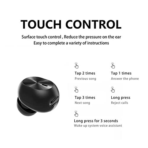 Image of Enakshi Single Bluetooth 5.0 Wireless Earbud with Mic | Lightweight Mini Earphone Headset for Sport & Sleeping | Comfortable Noise Cancelling Headphone Black