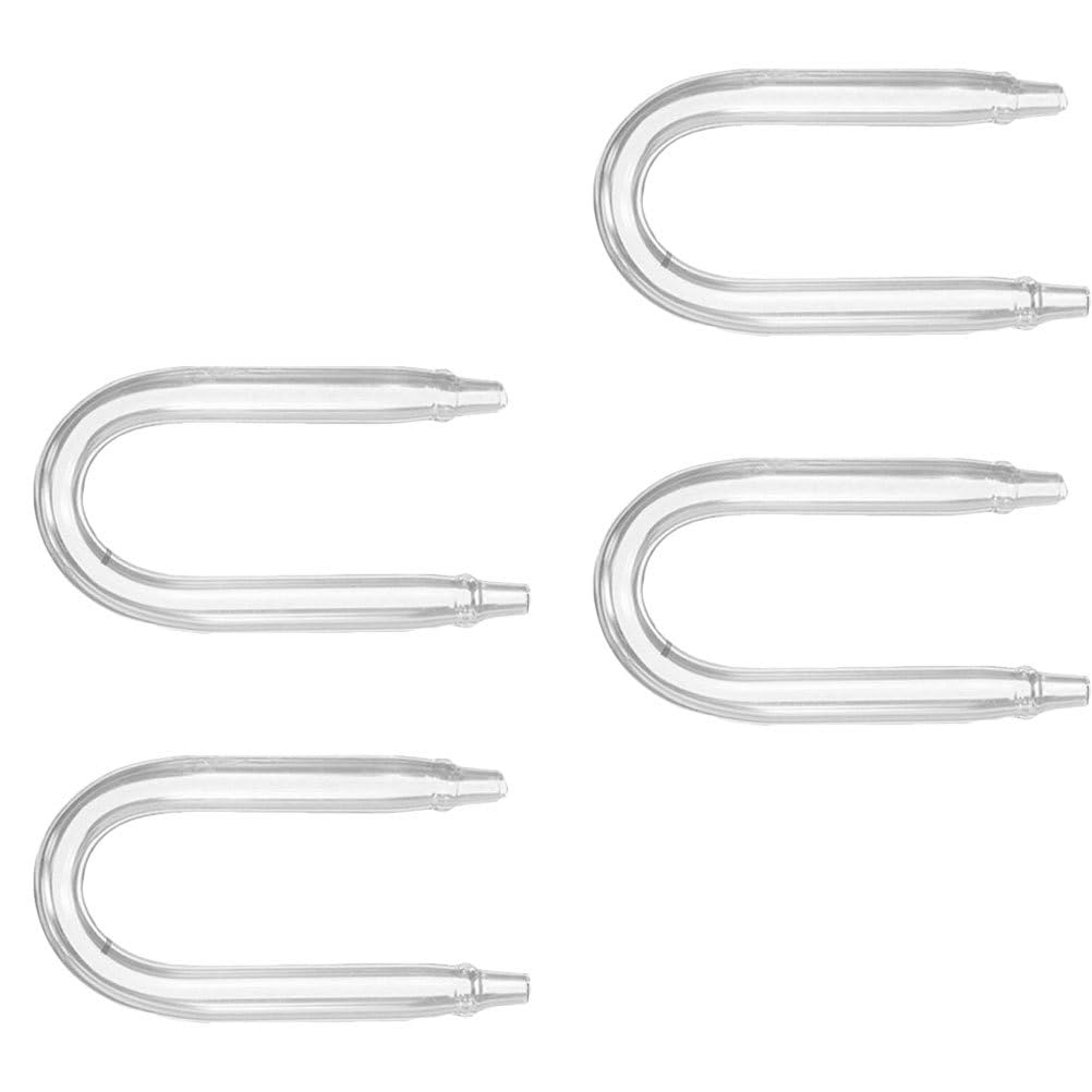 POPETPOP Difusor de CO2 para acuario en forma de U Tubo de vidrio de refinación de CO2 Tubo de dióxido de carbono Conector de manguera para acuario Fish Tank Accesorios de bomba de aire transparente