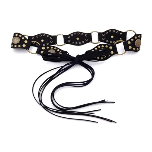 Waist Belt Studded Chain Tie Belt Punk Vintage Belt Girl WaistChain Belt With Studs