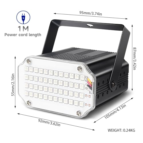 Jeux de lumière stroboscope LED couleur avec télécommande sans fil - 4
