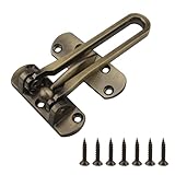 U 10309 Swing Bar Lock for Hinged Swing-in Doors, 3-7/8 Inch Bar Length by 2-1/2 Inch Height, Diecast Security Construction, Child Safety Protection, Bronze