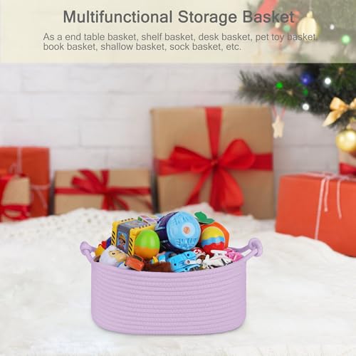 Image of Small Empty Gift Basket with Bag & Ribbons, Purple
