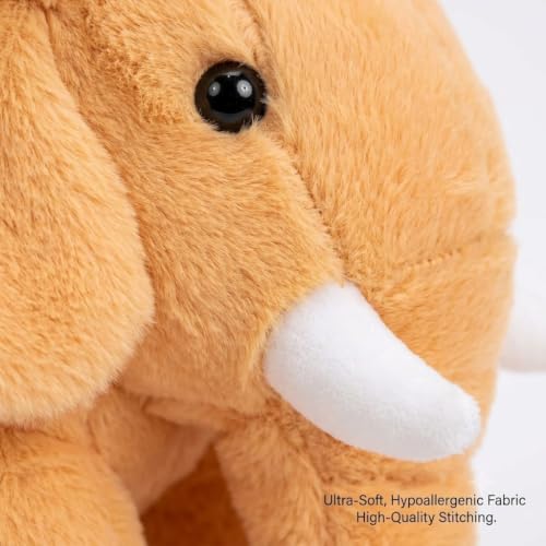 Image of Brown Elephant Plush Soft Toy 30 cm | Ultra Soft Stuffed Elephant Teddy for Kids, Boys, Girls & Adults | Cute Cuddly Animal Plush Toy for Birthday Gift, Baby Shower & Home Decor