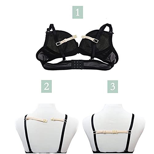 Thsinde Bra Strap Clips, 12 Bra Clips And Bra Straps Holder Women’s Black,White,Beige For Full Cup Size #TOP5