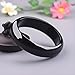 Genuine Black Onyx Bangle Bracelet, 15mm Wide, Vintage Gemstone Bangle For Women, Agate Bracelet Cuffs