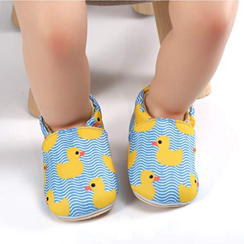 Tobebego Baby Boys Girls Slippers Non Skid Sole Baby Walking Shoes Cartoon Infant Sneaker Toddler House Shoes For Baby Girls(6-9 Months Infant,3-Yellow Duck ) #TOP2