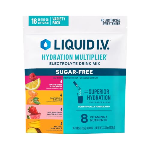 Image of Liquid I.V. Sugar Free Electrolyte Powder, Discovery Variety Pack, 16 Count