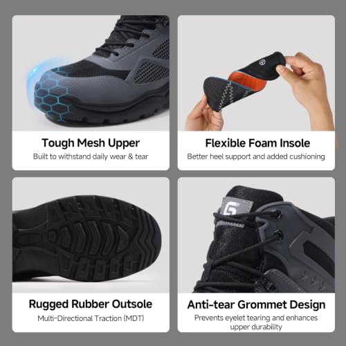 Image of Steel Toe Boots for Men Work Indestructible Safety Boots