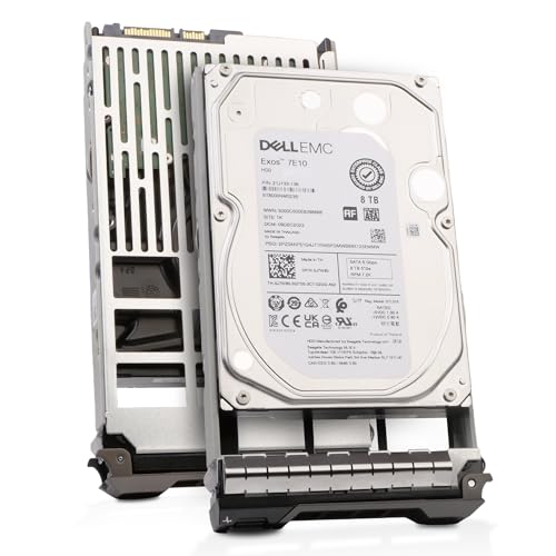 Dell 8TB 7.2K RPM SATA 6Gb/s 512e 3,5 Zoll Enterprise PowerEdge Festplatte für R730, R720, R710, R520, R530, R630, R430, T630, T710, R220, R720XD, R510, R530XD, R730XD J7W80 G13