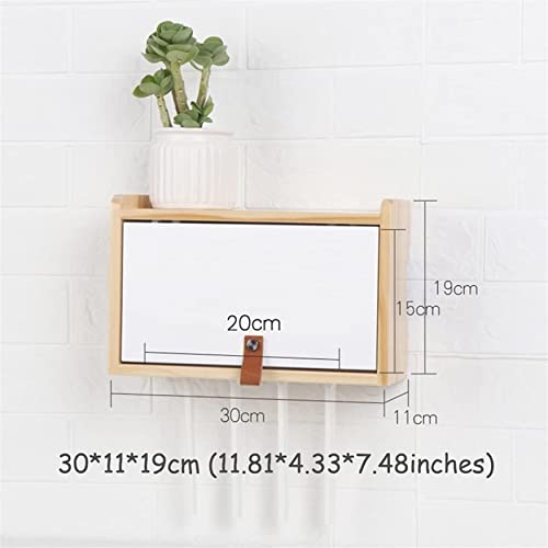 Boîte de rangement WiFi rack box bois mural cache routeur internet - 4