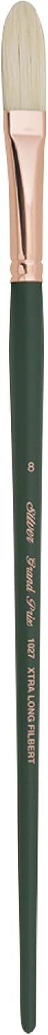 Silver Brush Limited 10278 Grand Prix Filbert Brush for Oil Paintings, Size 8, Xtra Long Handle