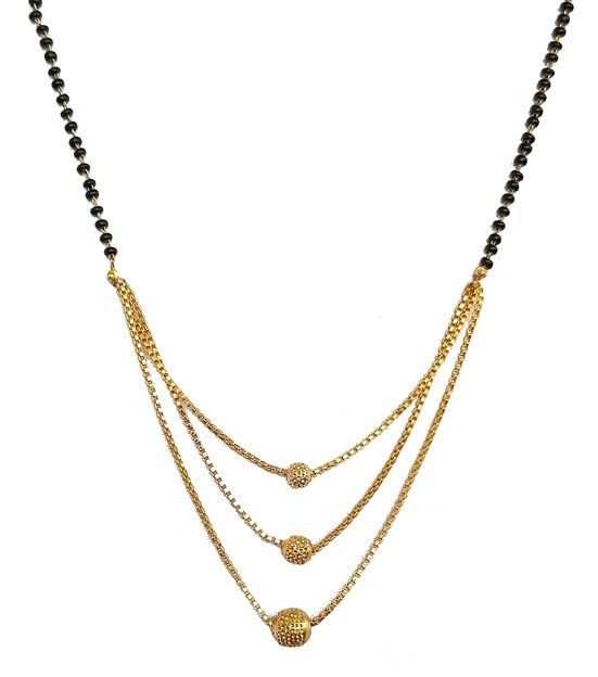 RedChimes Gold Plated Black Beaded Gold Chain Pendant Traditional Mangalsutra for Women (Style-6) (B09WTWFJB7) Amazon Price History, Amazon Price Tracker