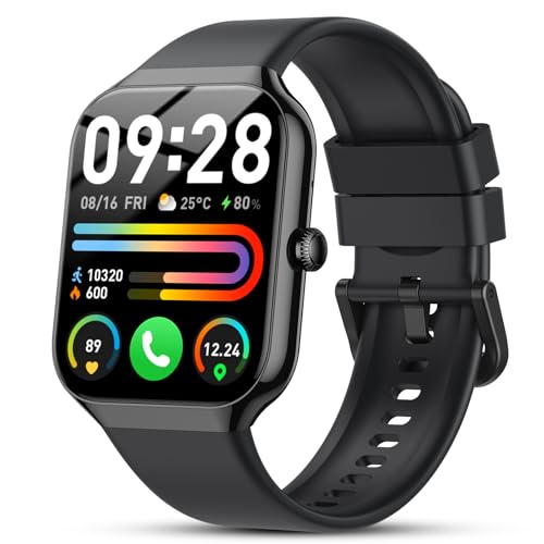 Smart Watch for Men Women Answer/Make Calls, 1.96 Fitness Watch, Fitness Tracker with Heart Rate Sleep Monitor, Step Counter, 110+ Sports Activity Trackers, IP68 Waterproof Smartwatch for Android iOS
