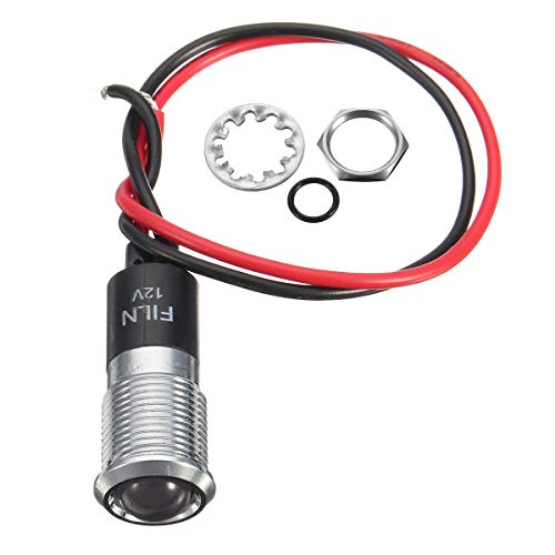 Lighting Accessories, 12V 14mm Dual Color LED Dashboard Pilot Panel Indicator Warning Light (Color : Blue)