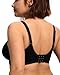 HSIA Minimizer Bras for Women Full Coverage Underwire Plus Size Unlined Mesh Jacquard Bra with Wide Straps Black 36DD