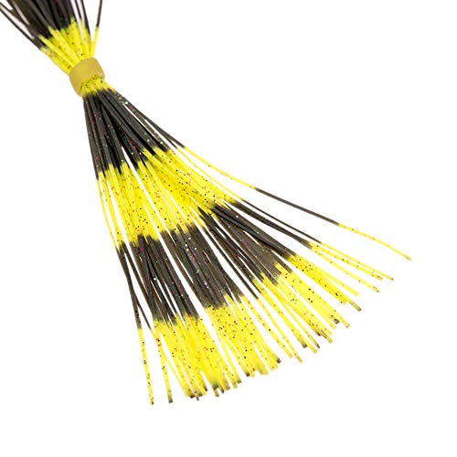 Persei Silicone Jig Skirts Rubber Jig Lures Skirt Diy Spinnerbaits Buzzbaits Bass Skirts Jig Head Replacement For Fishing 12 Bundles 50 Strands #TOP3