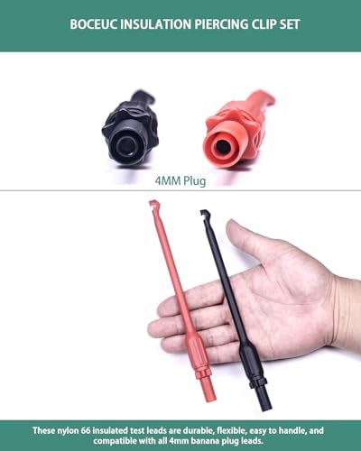 Image of Test Probes, Wire Piercing Probe Kit for 4mm Banana Extended Test Cable Automotive Diagnostic Car Test Tool