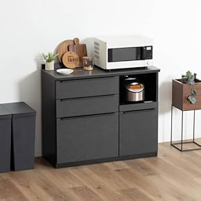 クレイモ アイランドカウンターテーブル ブラウン 引き出し収納