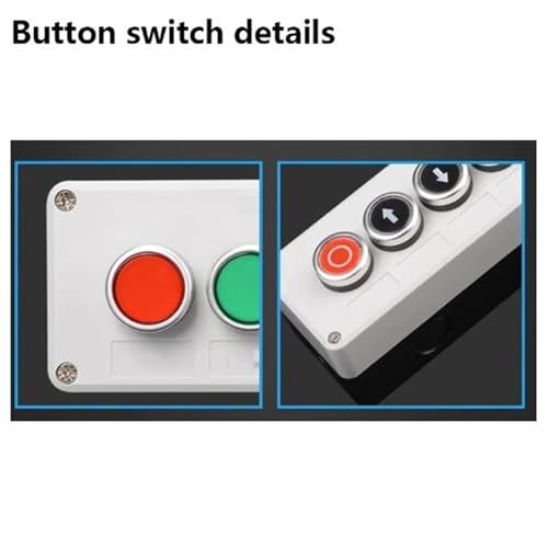 Caja de control con interruptor de botón blanco de parada de emergencia industrial eléctrica 4