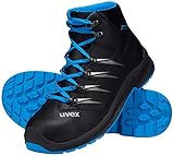 Muy buena amortiguación Uvex 2 Trend S3 - Botas de trabajo de piel para hombre y mujer, con puntera de acero, color Azul, talla 43 EU