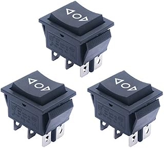 mxuteuk 3pcs Momentary Rocker Switch Toggle Power Button (ON)/Off/(ON) 6 Pin 250V/10A 125V/15A, Use for Car Auto Boat Household Appliances KCD2-223-JT