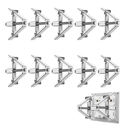 Eastrpupira 10 Pack Concealed Junction Box Repair Device, 86 Type Wall Box Repair Tool, Electrical Outlet Fixing Device with Support Rod