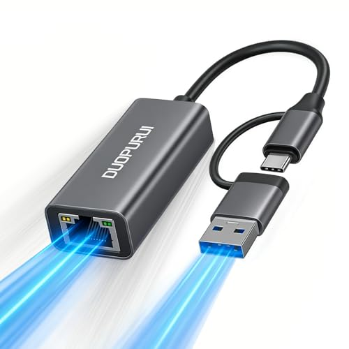 Image of USB to Ethernet Adapter,USB C to RJ45 1 Gigabit LAN Network Adapter,Aluminum Case,Ethernet Adapter for Laptop,MacBook Pro /Air,Surface Pro,iPad,XPS,Windows 11 /10 /8 /7,MAC OS