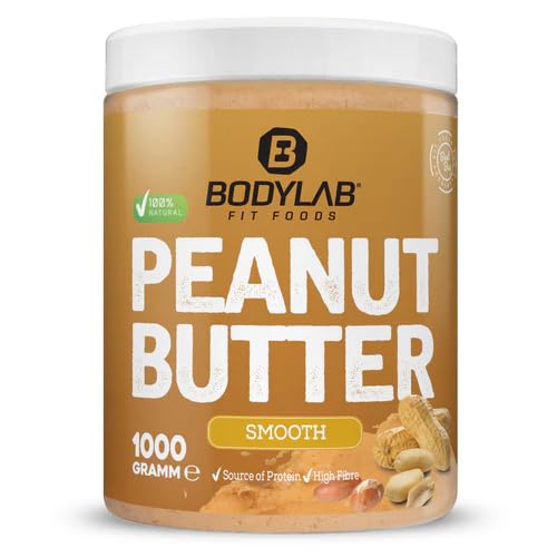 Bodylab24 100% Peanut Butter 1000g, Erdnussbutter ohne Zusatzstoffe, Smooth