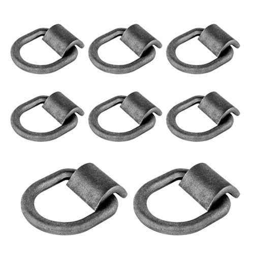SALUINOKI 8Pack 3/4 Weld On D Ring Heavy Duty Weldable Trailer D-Rings Tie Down 3/4 for Trailers Breaking Load 26500lbs