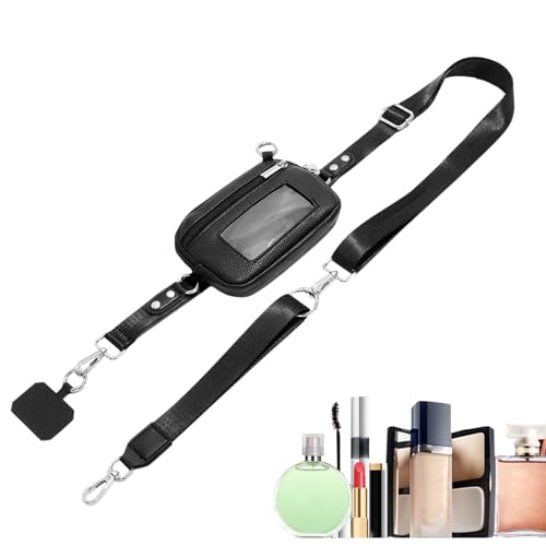 Teléfono Billetera de cordones: cinturón de teléfono celular con bolsa con cremallera, para la escuela, eventos, acondicionamiento físico, actividades, viajes, conciertos, con cadena de seguridad
