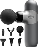 Morelax Mini Massage Gun, Portable Muscle Massager Gun, Powerful Pocket-Sized Massager for Travel & Home, Small & Quiet Massager with 6 Heads & 4 Intensities - Gift for Athletes Women Men