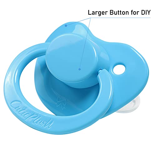 Image of CutiePlusU Adult Sized Pacifier Large Shield Blue