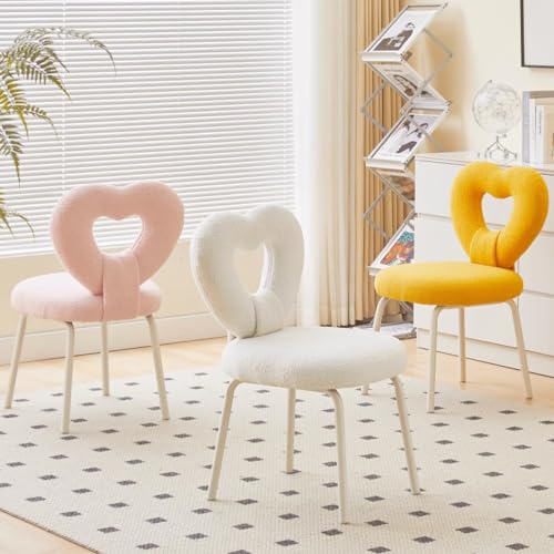 Silla de tocador para el cuarto de maquillaje giratoria y sin ruedas 4