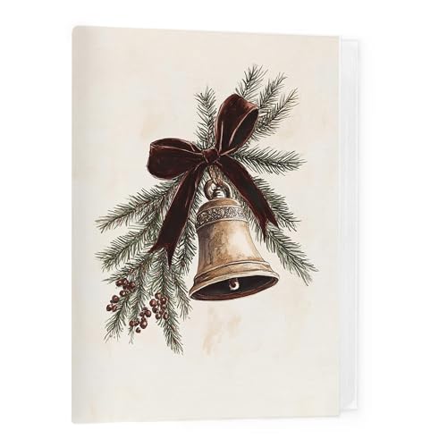 WOTYPU Christmas Photo Album 4x6, Farmhouse Christmas Bell Holiday Photo Album Memory Book Keepsake...
