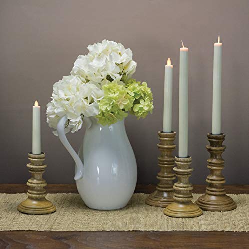 Mystique Flameless Candle, Ivory 10" Taper, Real Wax Candle With Realistic Flickering Wick, Battery Operated, By Boston Warehouse