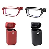 [ Faltmuster-Brille ] Auge ist aus dem Material TR90 und hat eine gute Qualität. Die langlebige Dehnung der rostfreien Antenne macht das mini-Design platzsparend und lebensnotwendig.