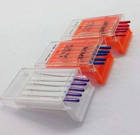 Sew-link Blue Tip Needle Size 11 Purple Tip Needles Designed for Janome Stretch Size14 Red Tip Needles Size 14