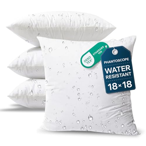 Phantoscope Waterproof Pillow Inserts 4-Pack