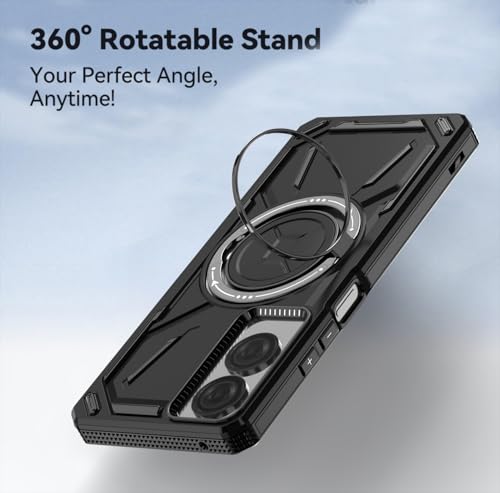 Coque TCL 50 SE béquille métal rotative protection antichoc noire