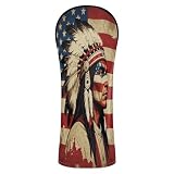 Tribal Ureinwohner Indianer USA Flagge Golfabdeckungen Schlägerhauben Schlägerhauben mit Nummernschild für Fahrer, Fairway-Holz Hybrid
