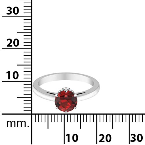 Womens 925 Sterling Silver Classic Solid Band Solitaire Center Round 7 mm Gemstone Timeless Engagement Wedding Jewelry Accessory Fine Ring3