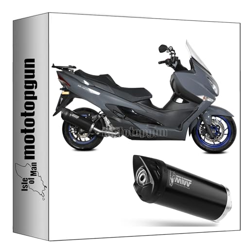 Pot echappement Suzuki Burgman 400 2022 2024 racing noir Mivv