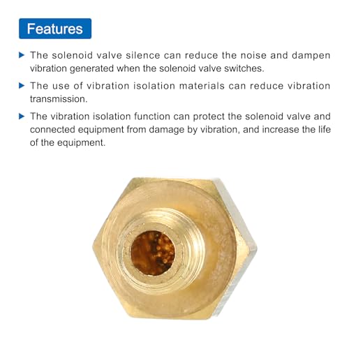 QUARKZMAN Pneumatische Schalldämpfer M5 Lang Auspuff Schalldämpfer Magnetventil Messing Schalldämpfer Lärm Stille Luft Zylinder Zubehör für Ventil 10 Set
