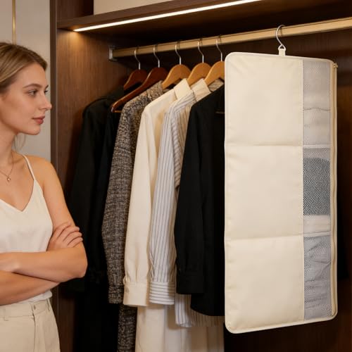 Contenedor grande plegable con compartimentos para edredones y ropa 4