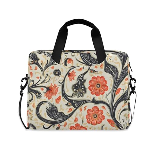 Maletín portátil ALAZA patrón floral paisley amarillo gris miniatura 1