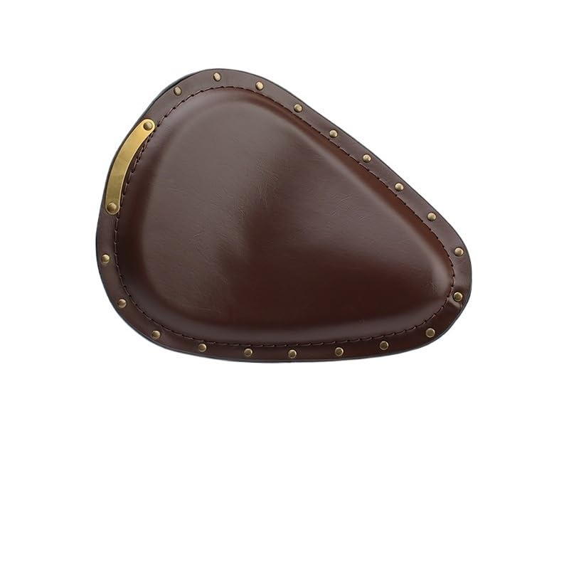 Selle de moto en cuir rétro marron pour Chopper et Bobber