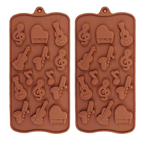 Image of Cake Decor 14 Music Instrumental Shape Silicone Chocolate Mould